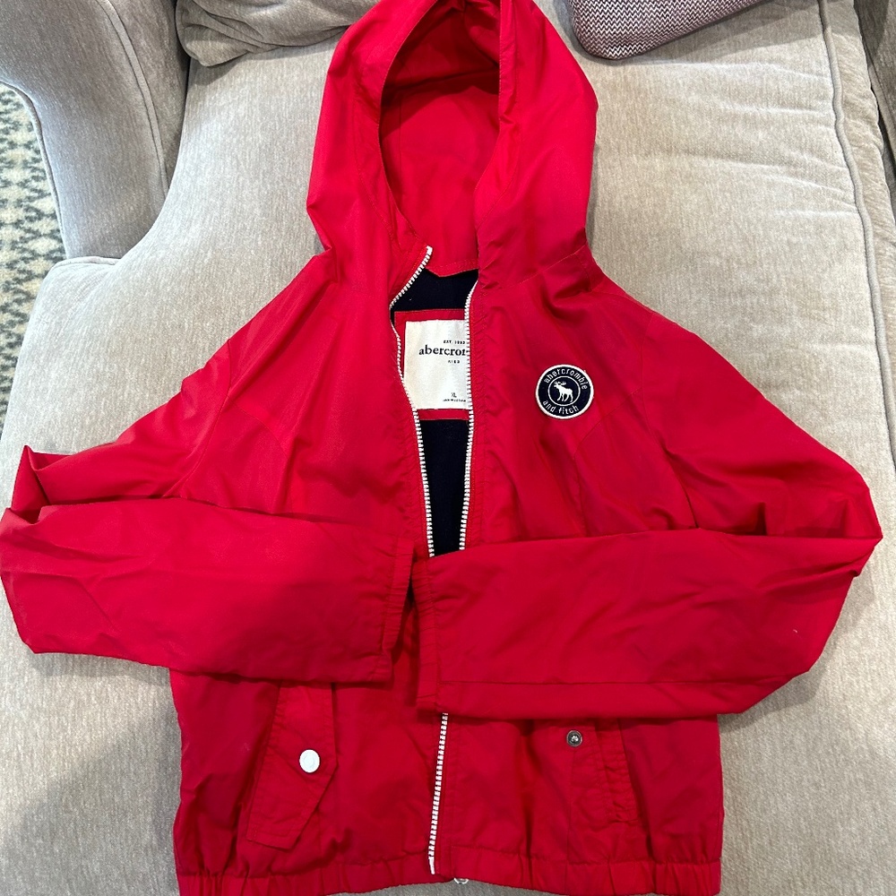 Abercrombie Kids Red Raincoat Size XL